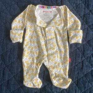 Preemie Magnetic Me Easy Peasy Lemon Squeezy Organic Cotton Onesie